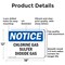 Signmission Chlorine Gas Sulfur Dioxide Gas OSHA Notice Sign, Aluminum, 18in W x 12in L, 2PK OS-2PACK-NS-A-1218-L-10589 - alternate 7